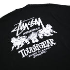 STUSSY Mens Black Toughgear International Graphic T-Shirt M Short Sleeve