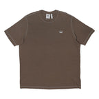ADIDAS ORIGINALS Mens Brown XL Short Sleeve Crew Neck Logo T-Shirt Cotton Blend