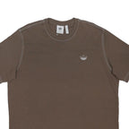 ADIDAS ORIGINALS Mens Brown XL Short Sleeve Crew Neck Logo T-Shirt Cotton Blend