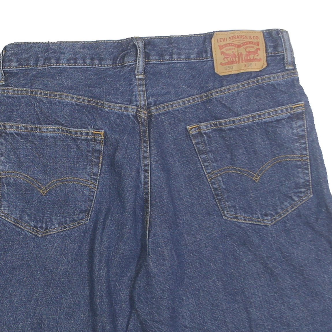 LEVI'S Mens Denim Shorts Blue L W36 Classic Fit Casual Cotton