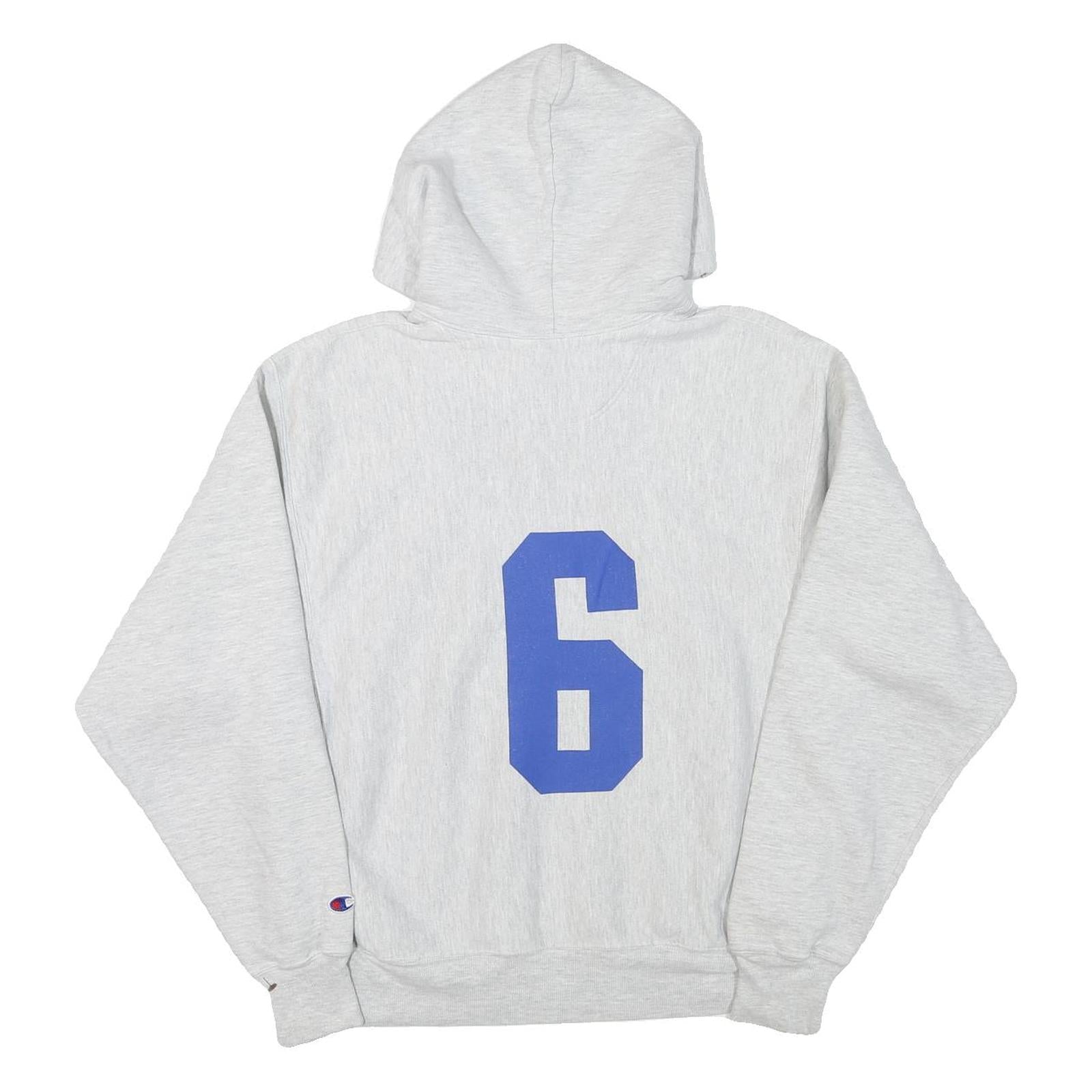 CHAMPION Mens Grey Lady Eagle Soccer Pullover Hoodie M Sportswear Cotton Blend