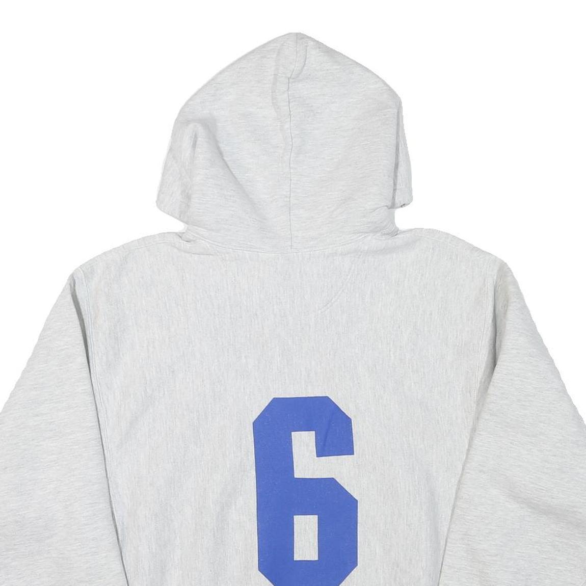 CHAMPION Mens Grey Lady Eagle Soccer Pullover Hoodie M Sportswear Cotton Blend