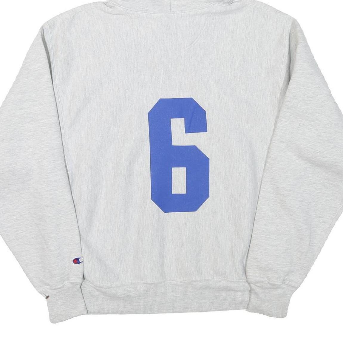 CHAMPION Mens Grey Lady Eagle Soccer Pullover Hoodie M Sportswear Cotton Blend