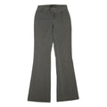 Womens Cotton Blend Grey Regular Fit Wide-Leg Trousers W24 L32 Belt Detail