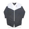 NIKE Womens Black & White Classic Zip Nylon Jacket M Sports Casual Retro