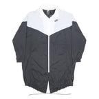 NIKE Womens Black & White Classic Zip Nylon Jacket M Sports Casual Retro