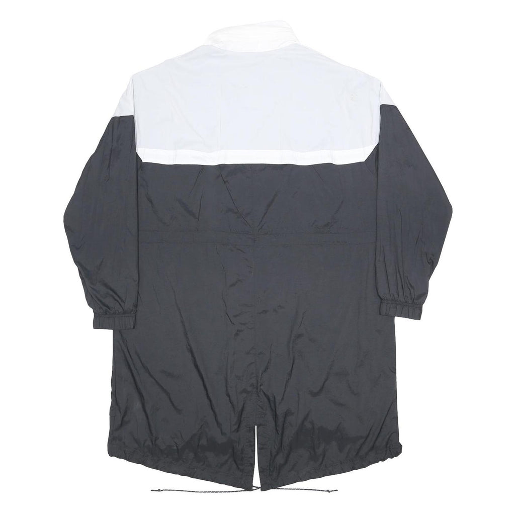 NIKE Womens Black & White Classic Zip Nylon Jacket M Sports Casual Retro