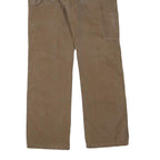 DICKIES Womens Regular Fit Brown Cotton Blend Straight Leg Trousers W32 L32