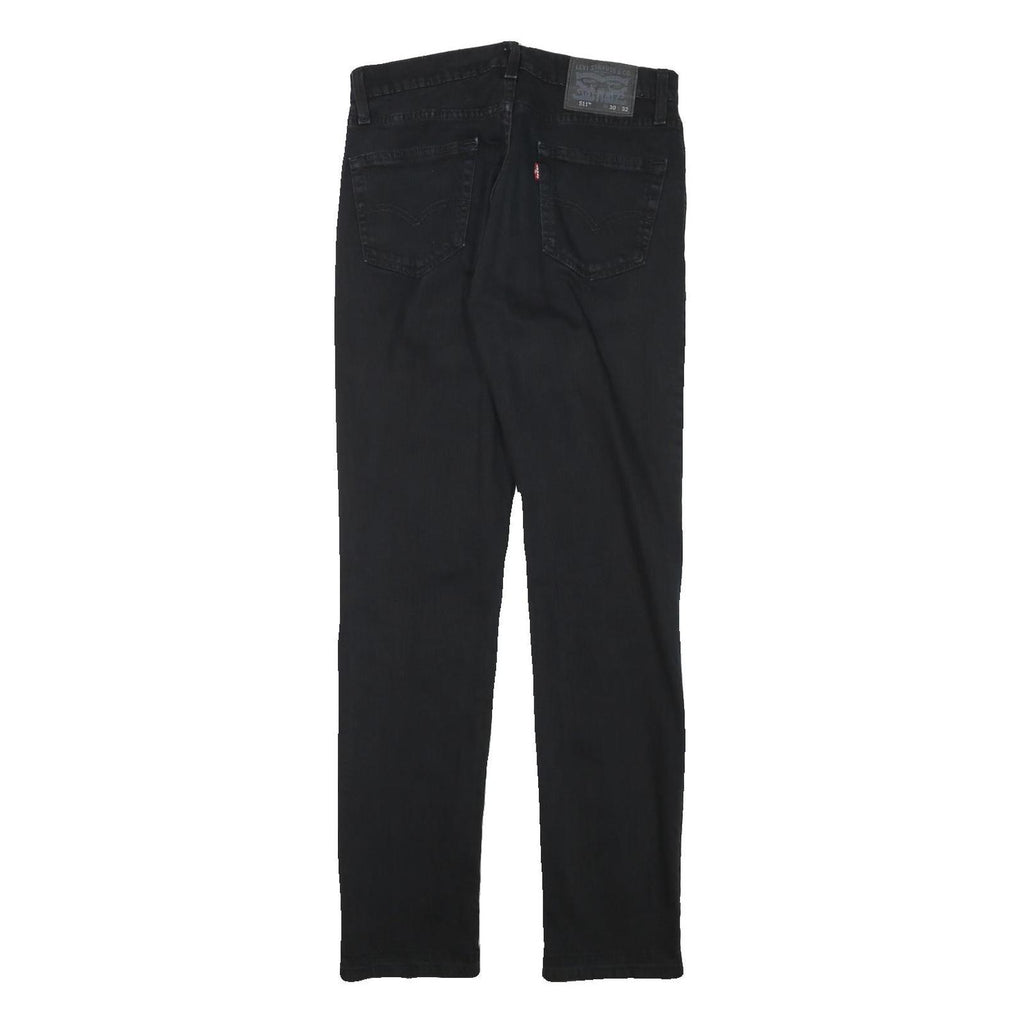 LEVI'S Mens Jeans Black Slim Skinny Denim Raw W29 L32 Zip Cotton Blend