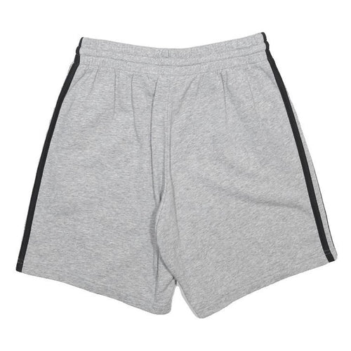 ADIDAS Mens Grey & Black Casual Shorts S W26 Cotton Blend Drawstring Logo