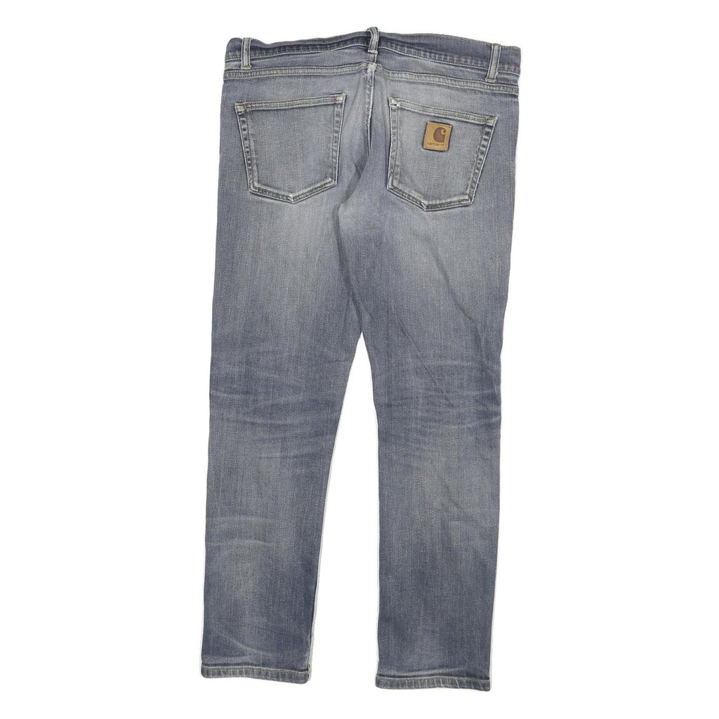 CARHARTT Mens Jeans Blue Slim Skinny Denim Medium W32 L27 Zip Closure