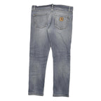 CARHARTT Mens Jeans Blue Slim Skinny Denim Medium W32 L27 Zip Closure