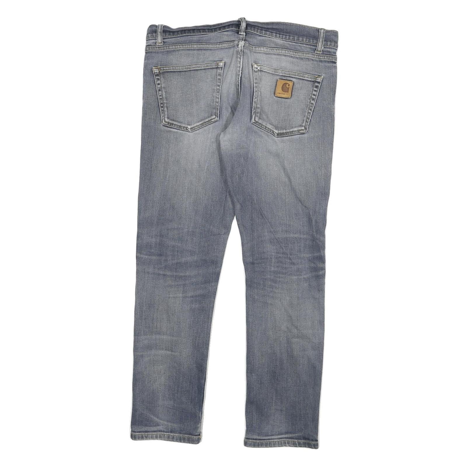 CARHARTT Mens Jeans Blue Slim Skinny Denim Medium W32 L27 Zip Closure