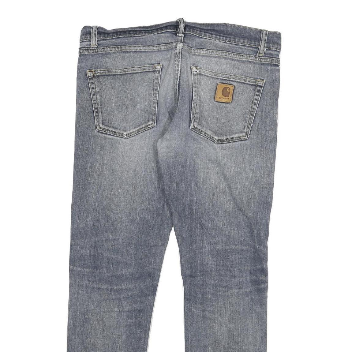 CARHARTT Mens Jeans Blue Slim Skinny Denim Medium W32 L27 Zip Closure