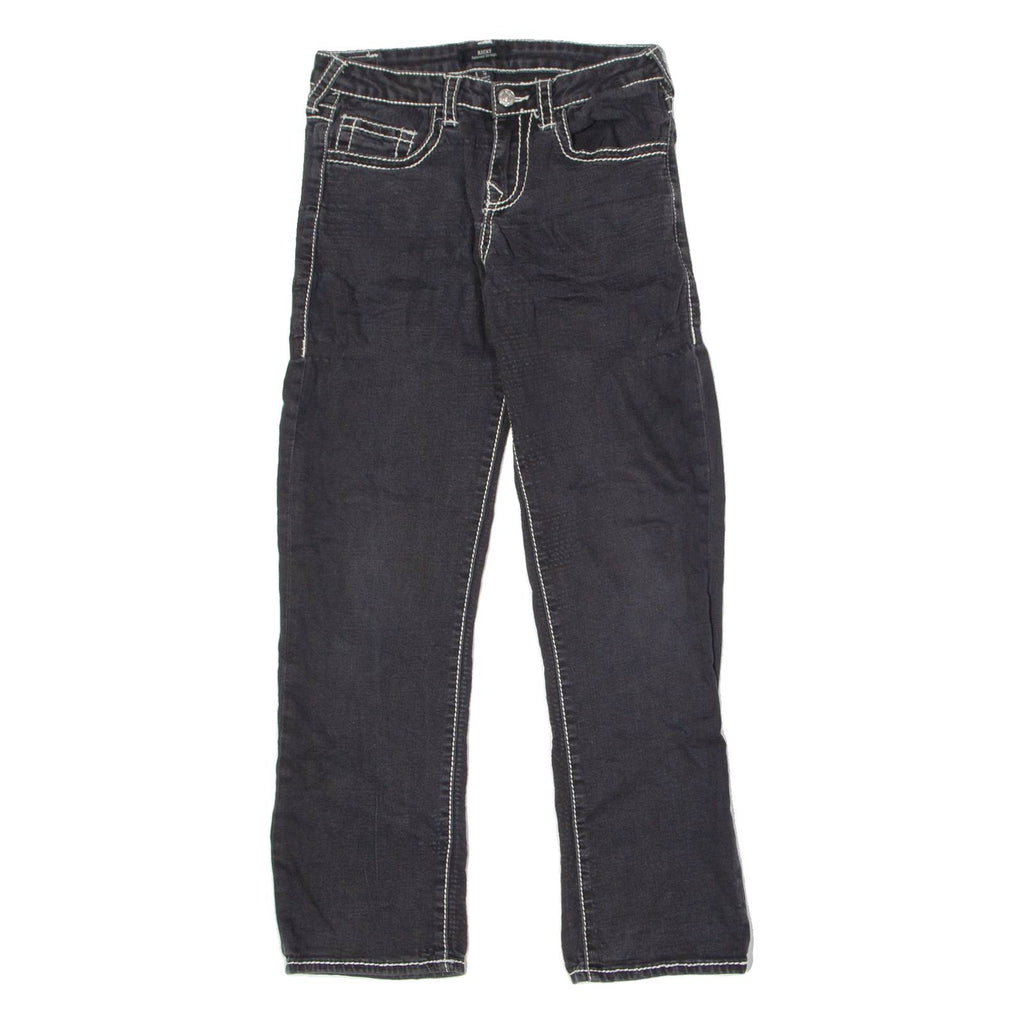 TRUE RELIGION Ricky Womens Jeans Black Relaxed Straight W28 L26