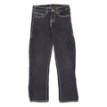 TRUE RELIGION Ricky Womens Jeans Black Relaxed Straight W28 L26