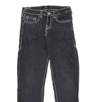 TRUE RELIGION Ricky Womens Jeans Black Relaxed Straight W28 L26