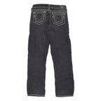 TRUE RELIGION Ricky Womens Jeans Black Relaxed Straight W28 L26