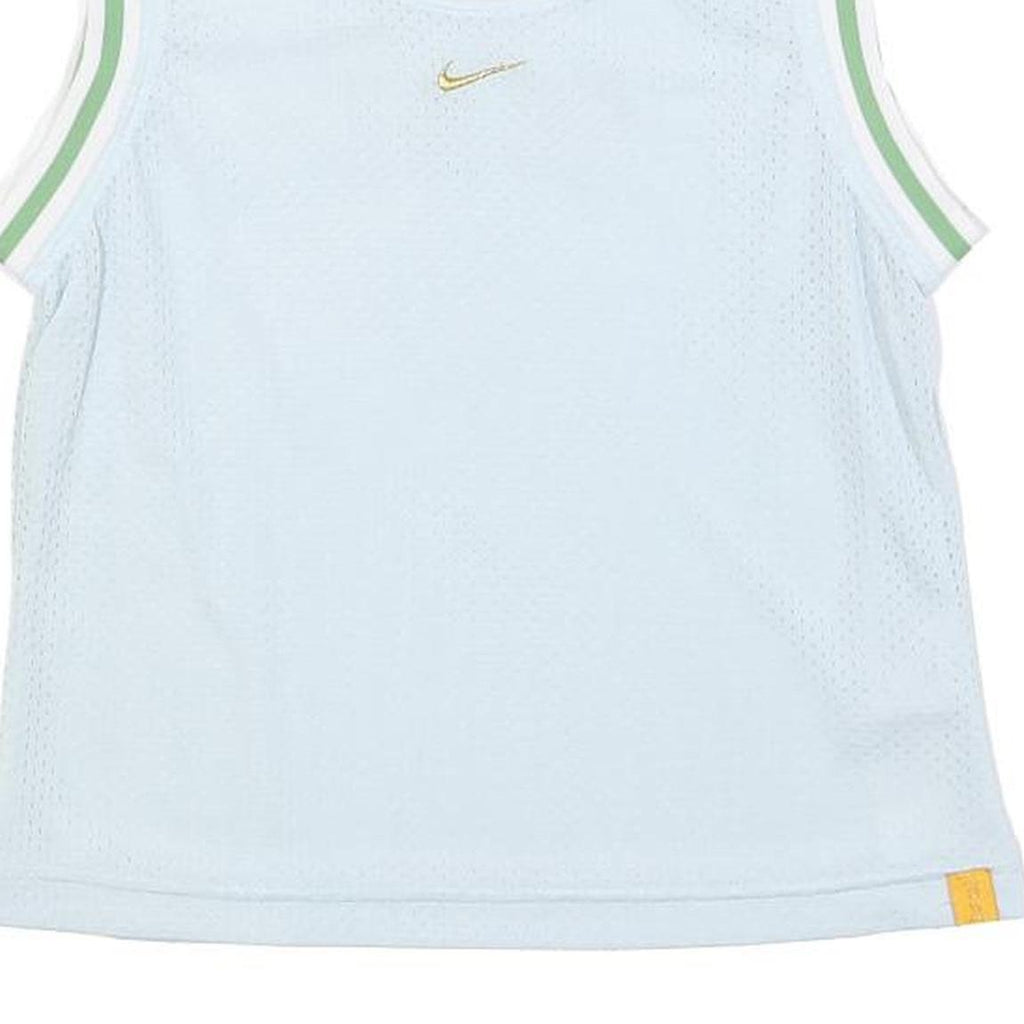 NIKE Girls Light Blue & Green Sleeveless Jersey M Just Do It