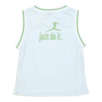 NIKE Girls Light Blue & Green Sleeveless Jersey M Just Do It