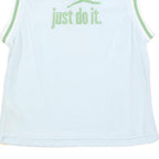 NIKE Girls Light Blue & Green Sleeveless Jersey M Just Do It