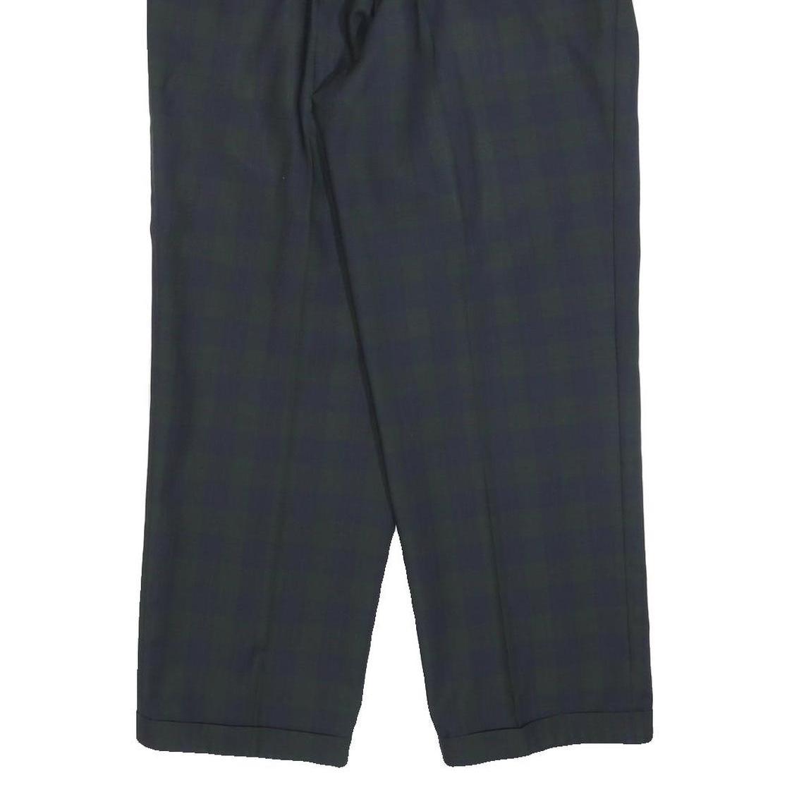 WESTBURY Mens Wool Blend Black Relaxed Straight Trousers W32 L28 Classic Smart