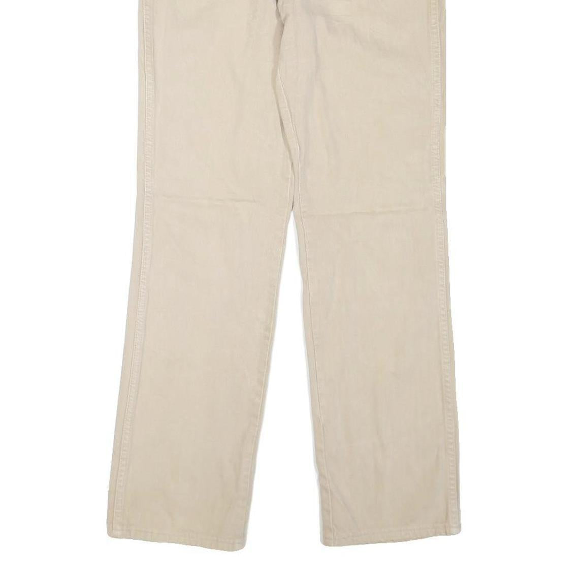 WRANGLER Mens Jeans Beige Regular Straight Denim W31 L32 Classic Zip Pockets