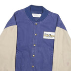 DISNEY Mens Blue & Cream Cotton Blend Button Jacket M California Adventure Patch