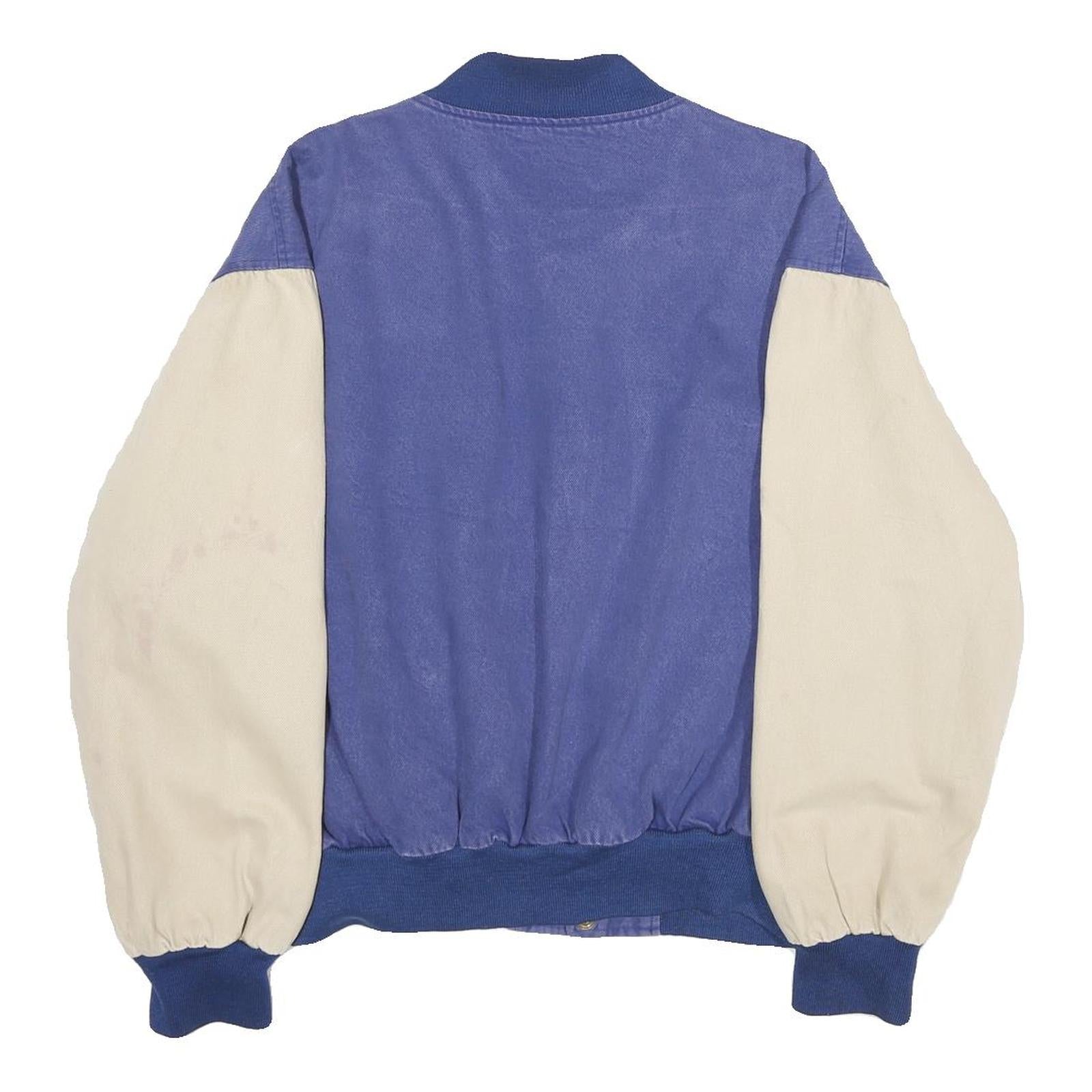 DISNEY Mens Blue & Cream Cotton Blend Button Jacket M California Adventure Patch