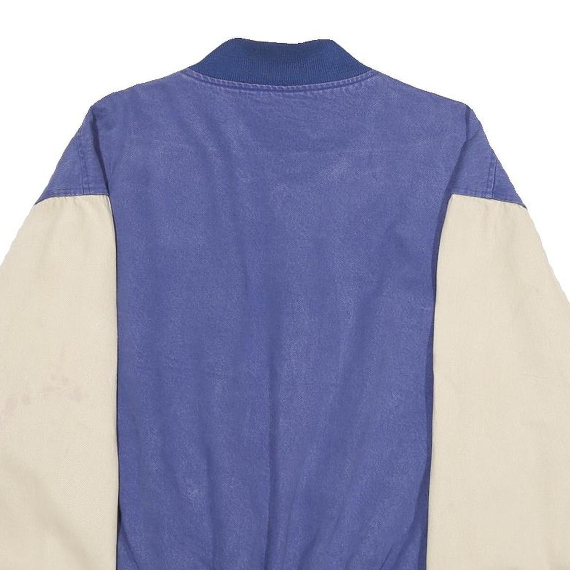 DISNEY Mens Blue & Cream Cotton Blend Button Jacket M California Adventure Patch