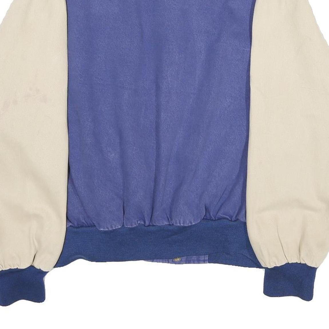 DISNEY Mens Blue & Cream Cotton Blend Button Jacket M California Adventure Patch