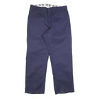 BEN DAVIS Mens Cotton Blend Navy Relaxed Straight Trousers W36 L32 Workwear
