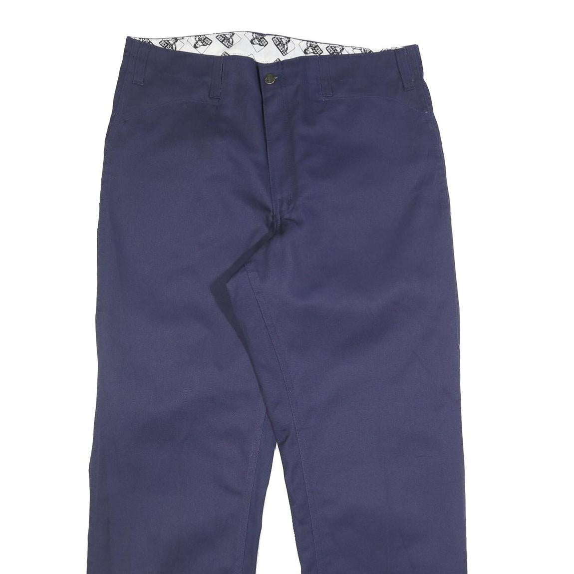 BEN DAVIS Mens Cotton Blend Navy Relaxed Straight Trousers W36 L32 Workwear