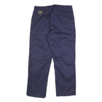 BEN DAVIS Mens Cotton Blend Navy Relaxed Straight Trousers W36 L32 Workwear