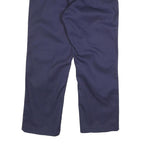 BEN DAVIS Mens Cotton Blend Navy Relaxed Straight Trousers W36 L32 Workwear