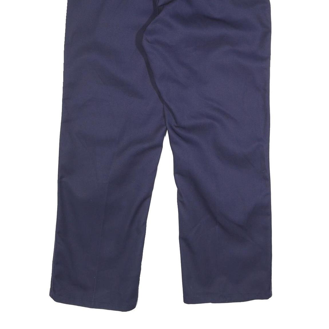 BEN DAVIS Mens Cotton Blend Navy Relaxed Straight Trousers W36 L32 Workwear