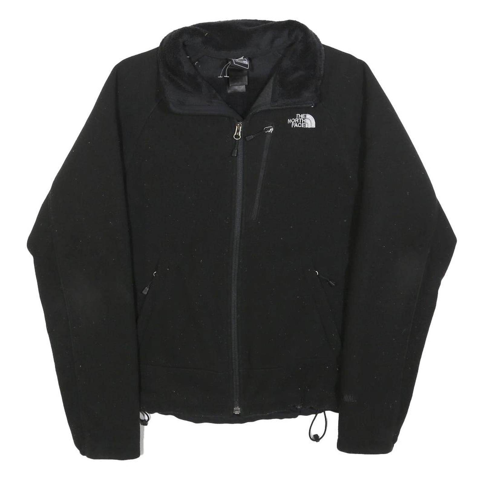 THE NORTH FACE Womens Black Fleece Jacket M Polyester Zip Up Outdoor Casual