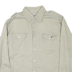 ROCKY Mens Beige Shirt L Cotton Blend Casual Long Sleeve Button Closure