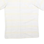 HIT FASHION Mens White Shirt S Cotton Blend Casual Short Sleeve Button Pocket