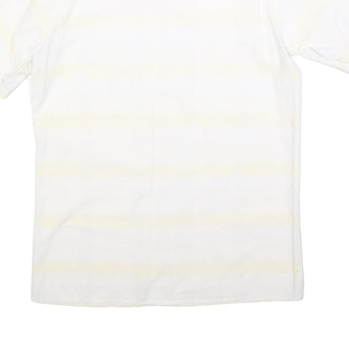 HIT FASHION Mens White Shirt S Cotton Blend Casual Short Sleeve Button Pocket