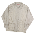 TUDOR COURT Womens Beige Nylon Jacket L Button Closure Lightweight Plain