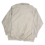 TUDOR COURT Womens Beige Nylon Jacket L Button Closure Lightweight Plain