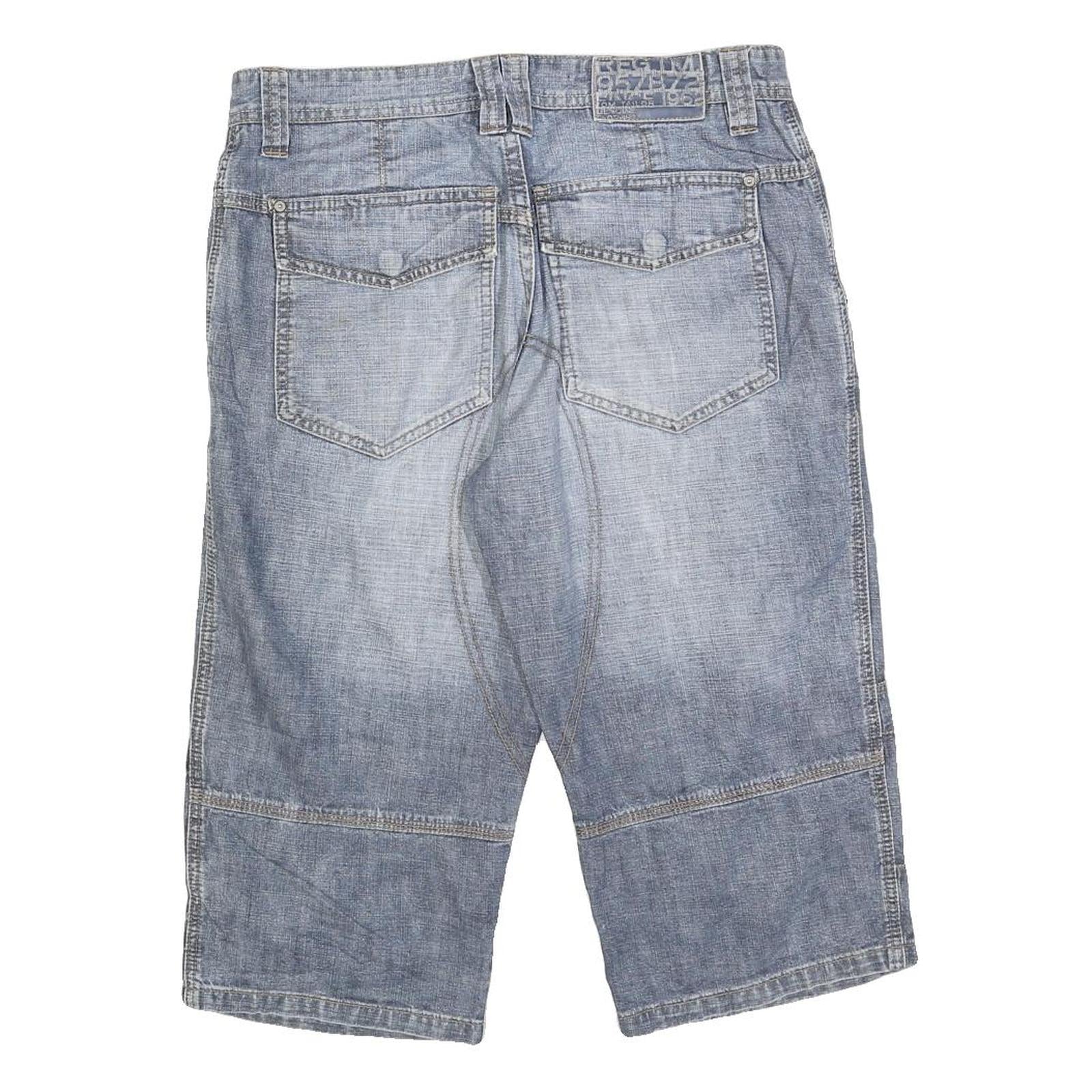 TOM TAILOR Mens Denim Blue Casual Shorts M W30 Cotton Blend Comfortable Fit