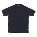 NAUTICA Mens Navy Blue Short Sleeve Plain XL Cotton Blend Polo Shirt