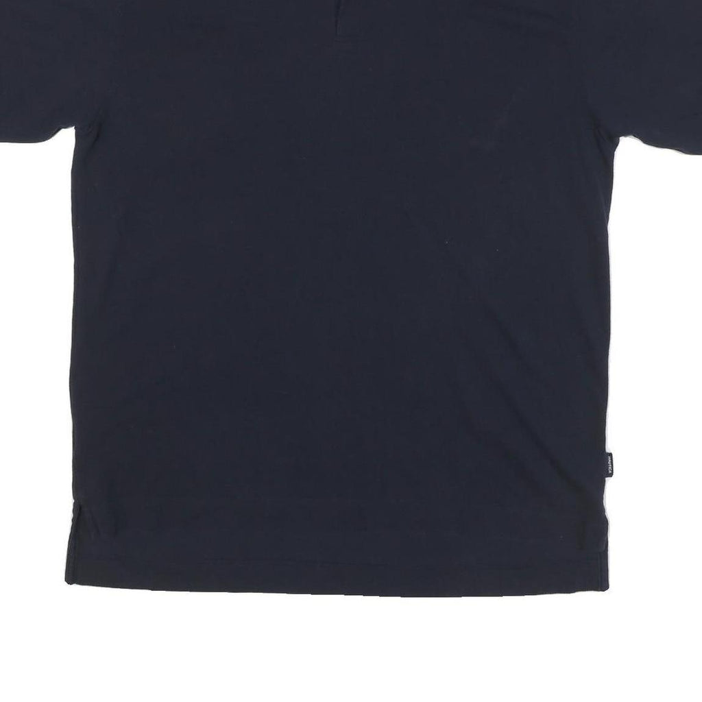 NAUTICA Mens Navy Blue Short Sleeve Plain XL Cotton Blend Polo Shirt