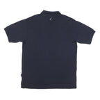 NAUTICA Mens Navy Blue Short Sleeve Plain XL Cotton Blend Polo Shirt