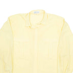 DANIELLA Womens Shirt Yellow Collared Long Sleeve S