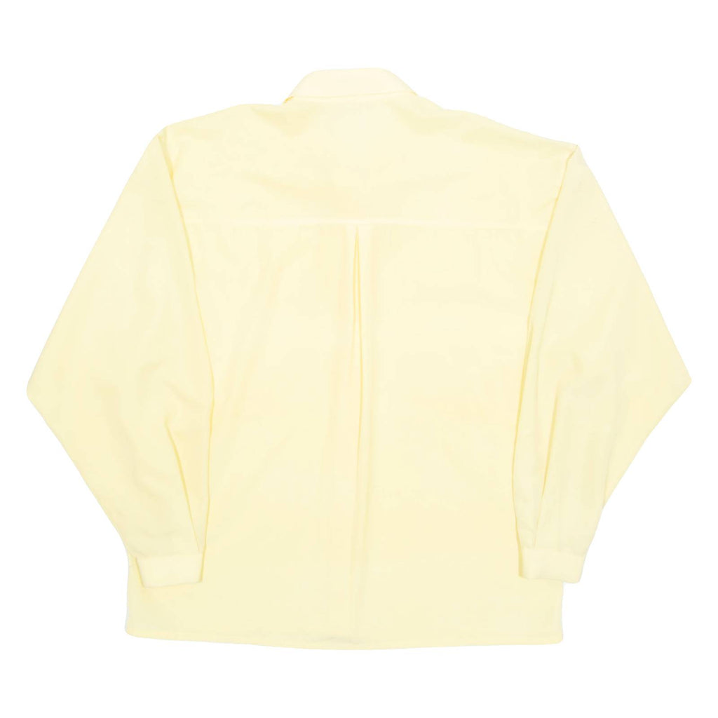 DANIELLA Womens Shirt Yellow Collared Long Sleeve S