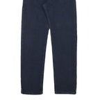 MARLBORO Mens Cotton Blend Navy Regular Fit Straight Leg Trousers W26 L32