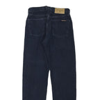 MARLBORO Mens Cotton Blend Navy Regular Fit Straight Leg Trousers W26 L32